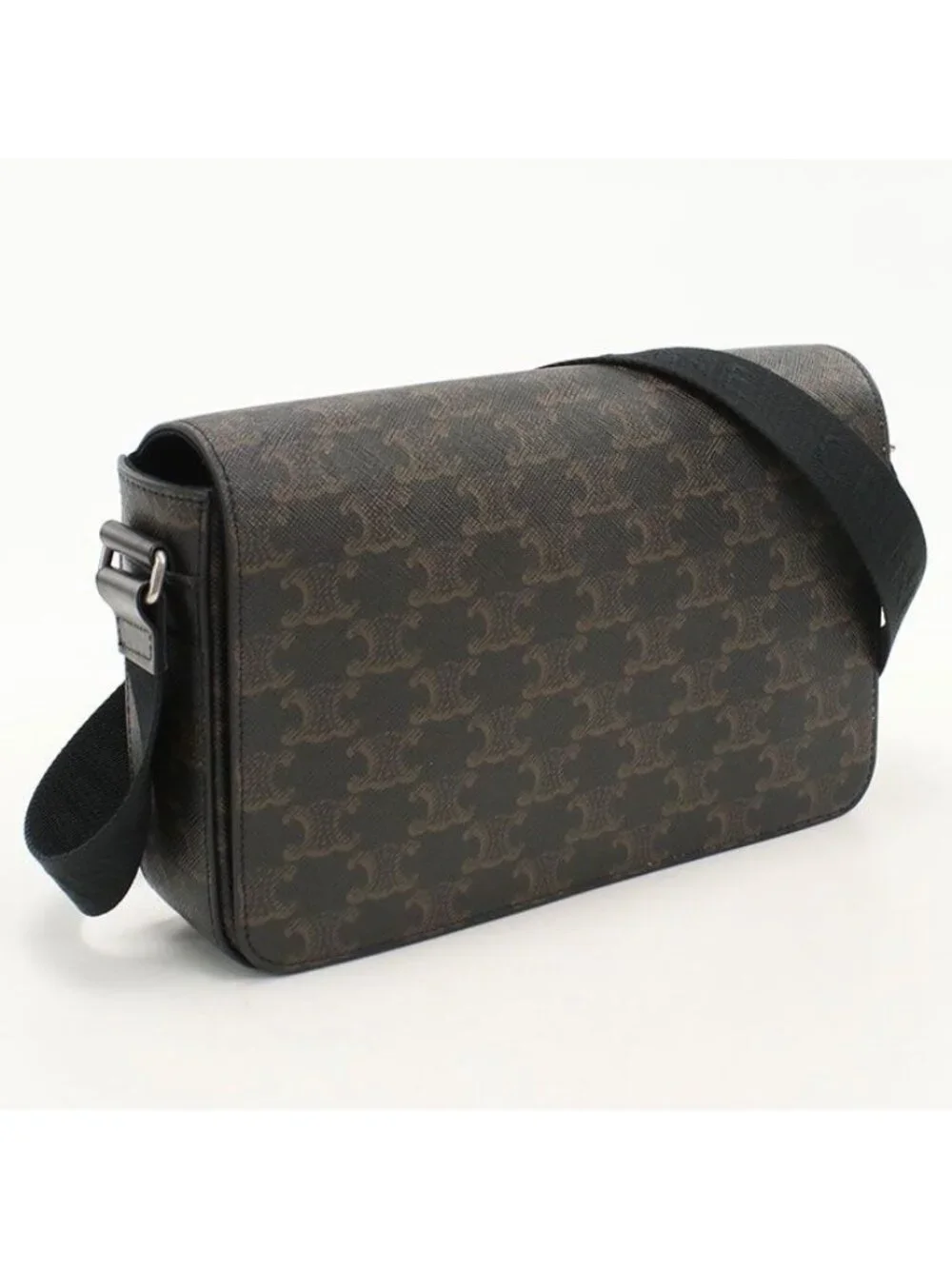 Celine Flap Messenger Bag Triomphe Canvas